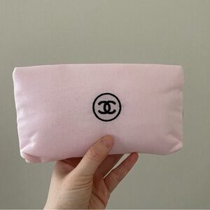 Brand New Chanel Pink Padded Beauty Makeup Cosmetic Bag